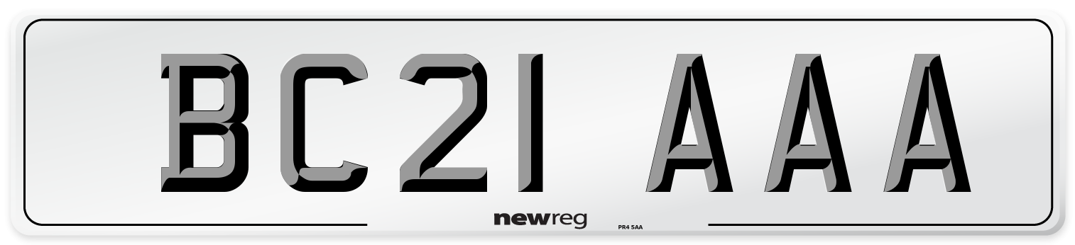 BC21 AAA Number Plate from New Reg